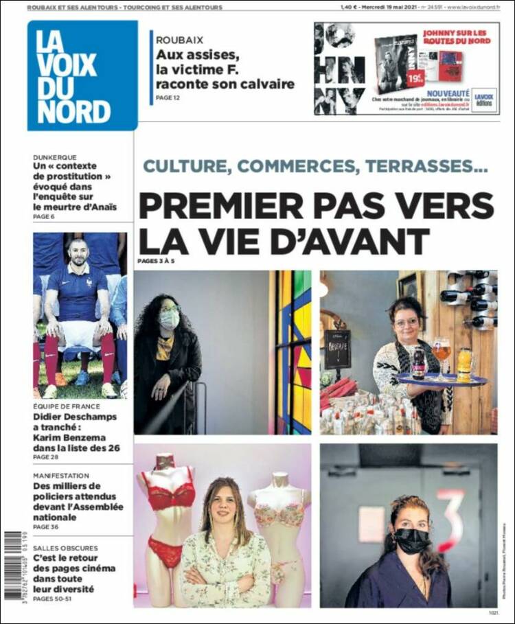 Portada de La Voix du Nord (Francia)