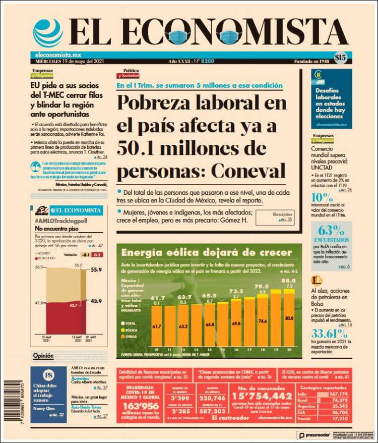Portada de El Economista (M&eacute;xico)