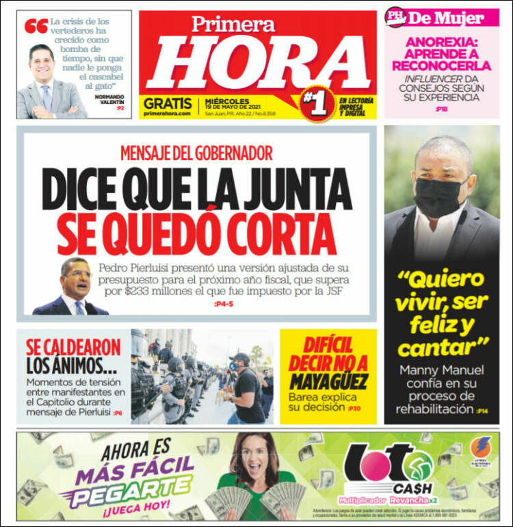 Portada de Primera Hora (Puerto Rico)
