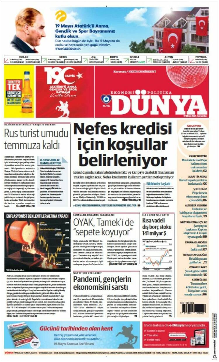 Portada de Dünya (Turqu&iacute;a)