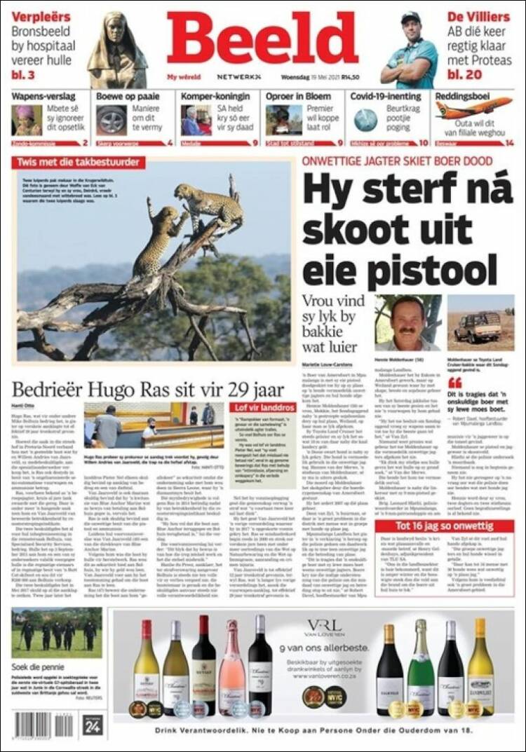 Portada de Beeld (Sud&aacute;frica)