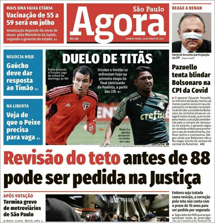 Portada de Jornal Agora (Brasil)