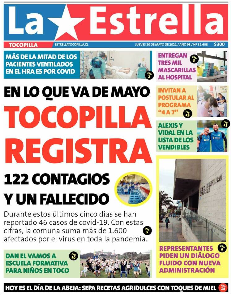 Portada de La Estrella de Tocopilla (Chile)