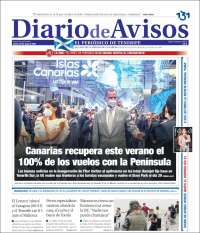 Portada de Diarios de Avisos (España)