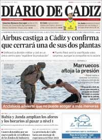 Portada de Diario de Cádiz (España)