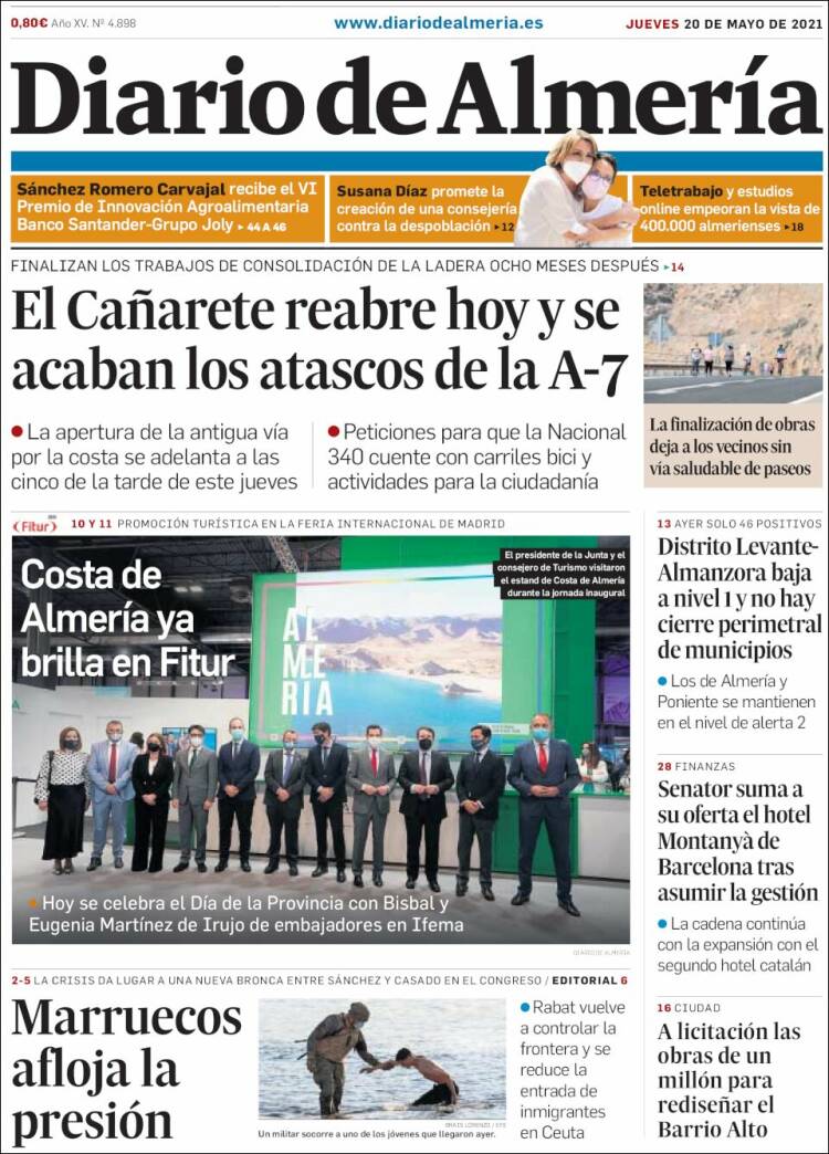 Portada de Diario de Almería (España)