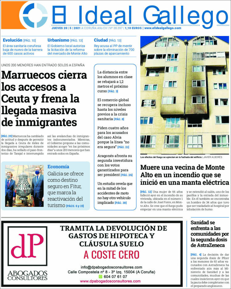 Portada de El Ideal Gallego (España)