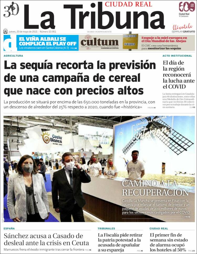 Portada de La Tribuna de Ciudad Real (España)