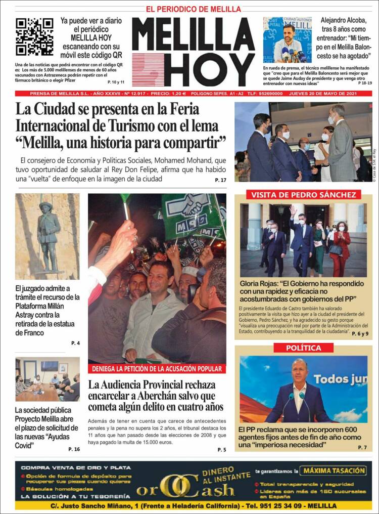 Portada de Melilla Hoy (España)