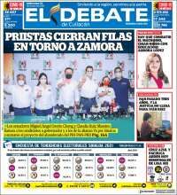 Portada de El Debate de Culiacán (México)