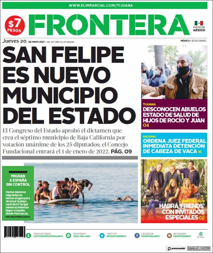 Portada de Frontera (México)