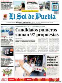 Portada de El Sol de Puebla (México)