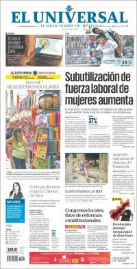 Portada de El Universal (México)