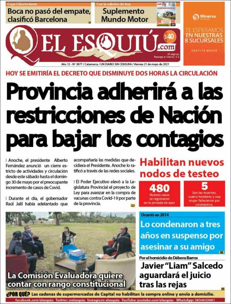 Portada de El Esquiu (Argentina)