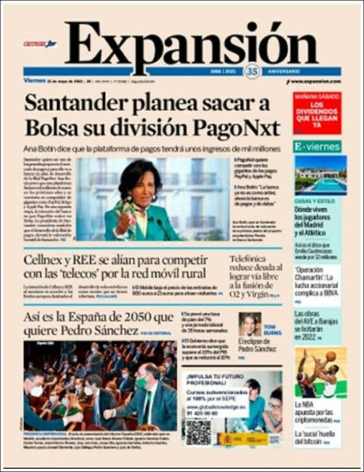 Portada de Expansión (Espa&ntilde;a)