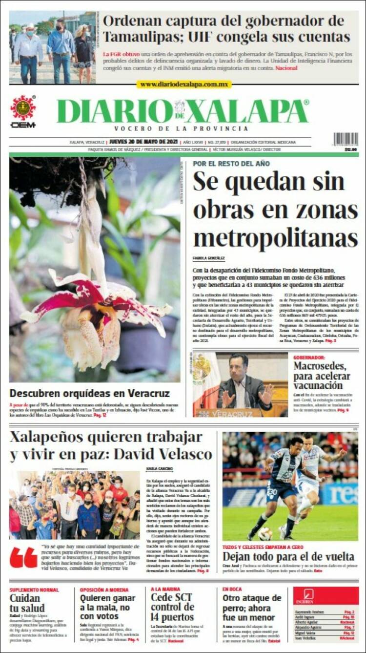 Portada de Diario de Xalapa (México)