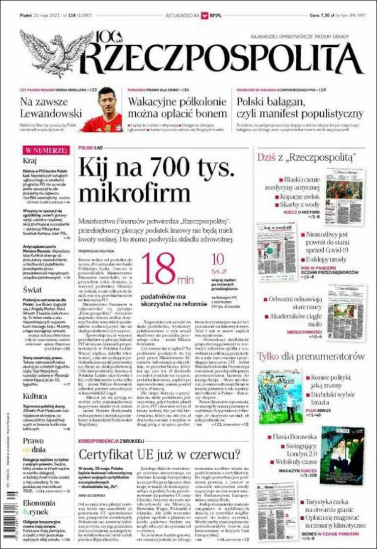 Portada de Rzeczpospolita (Polonia)