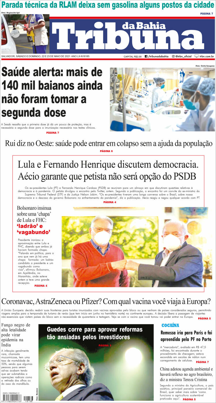 Portada de Tribuna da Bahia (Brasil)