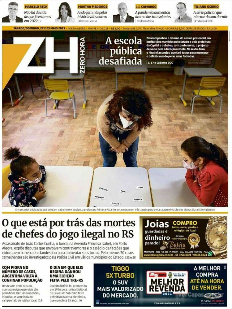 Portada de Zero Hora (Brasil)
