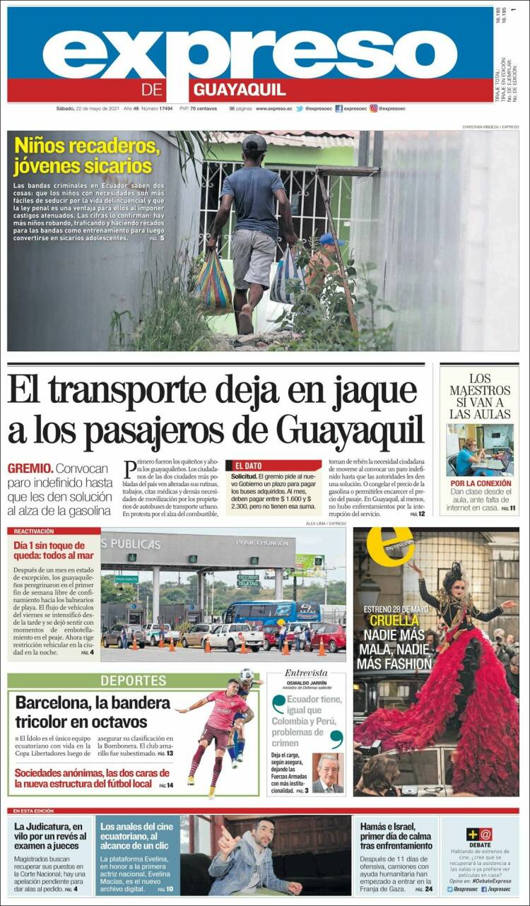 Portada de Expreso (Ecuador)