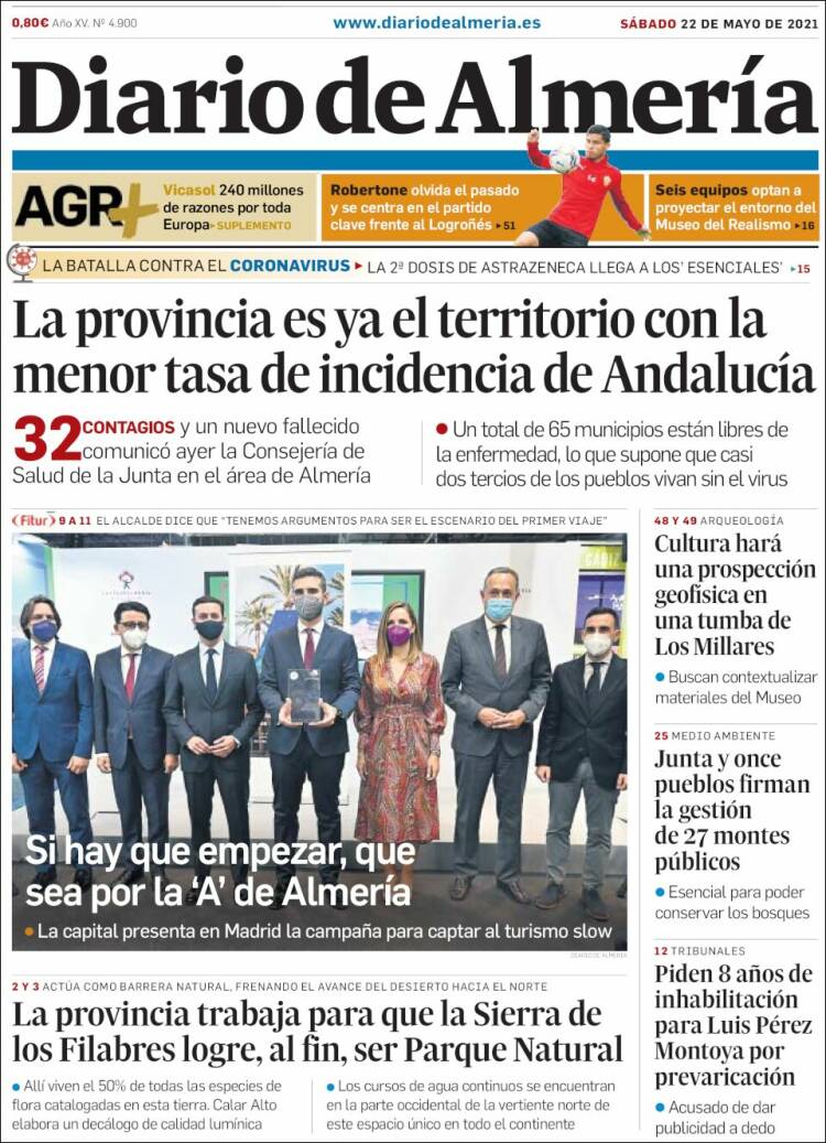 Portada de Diario de Almería (España)