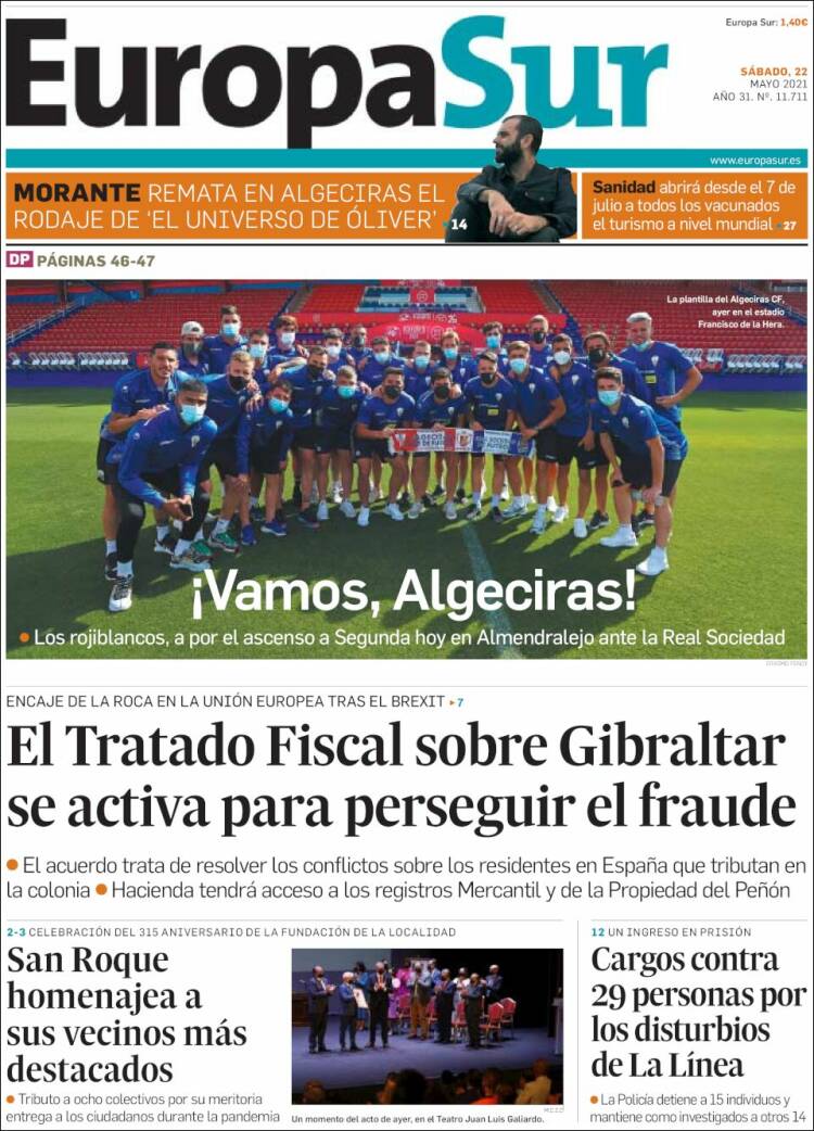 Portada de Europa Sur (España)