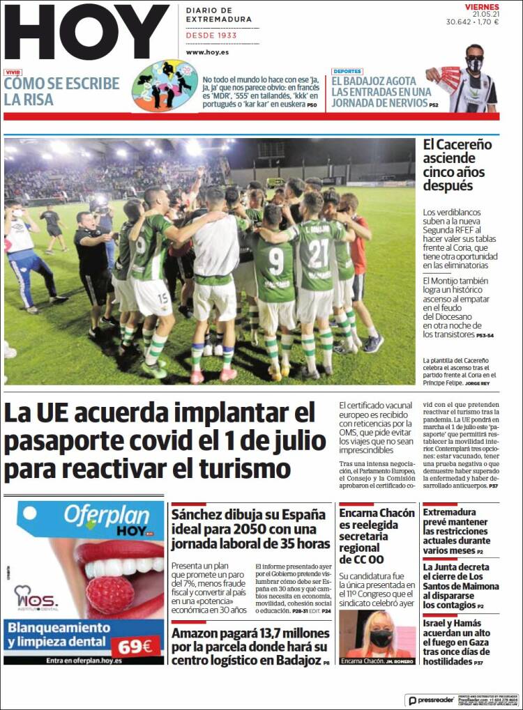 Portada de Hoy - Caceres (España)