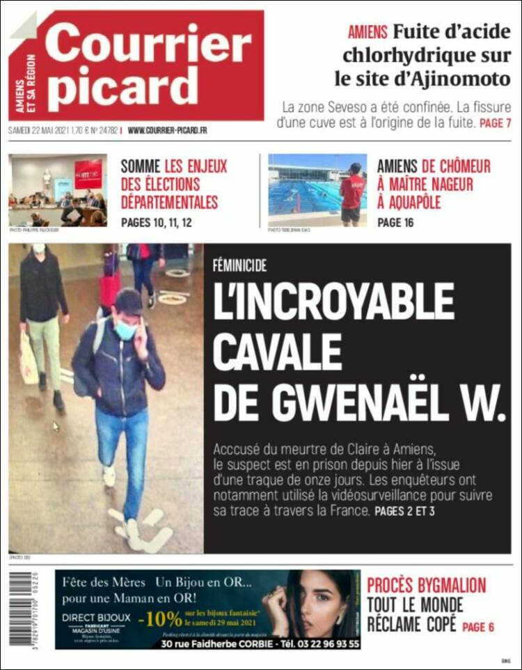 Portada de Courrier Picard (Francia)