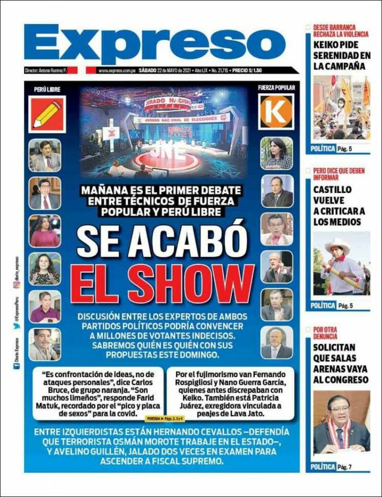 Portada de Expreso (Perú)