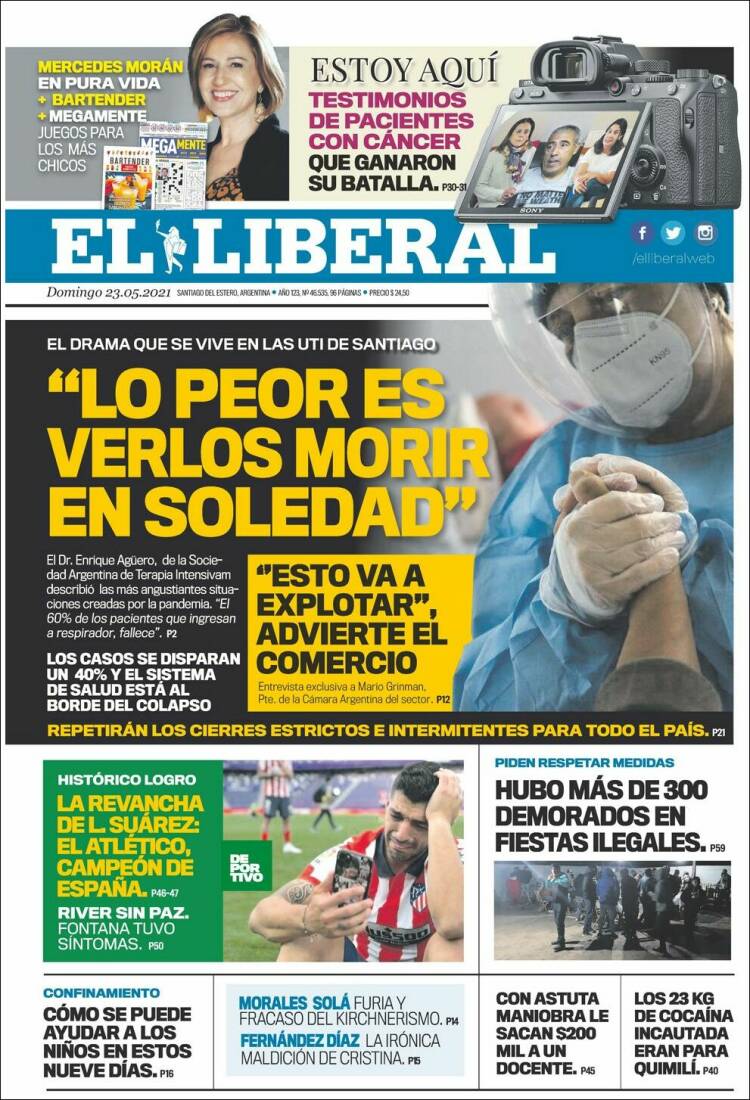 Portada de Diario El Liberal (Argentina)