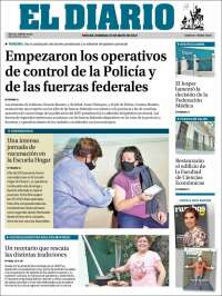 Portada de El Diario de Paraná (Argentina)