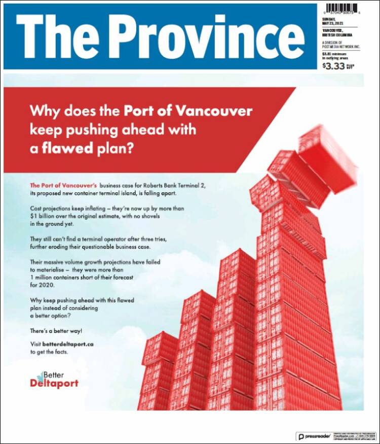 Portada de The Province (Canadá)