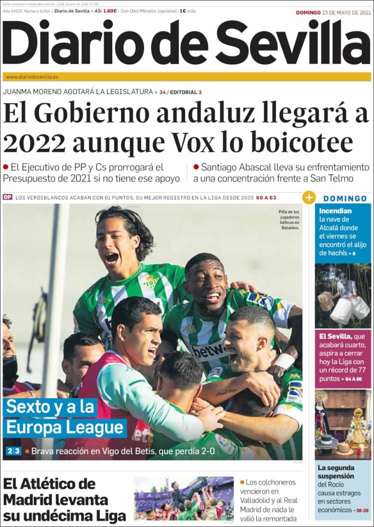 Portada de Diario de Sevilla (Espa&ntilde;a)