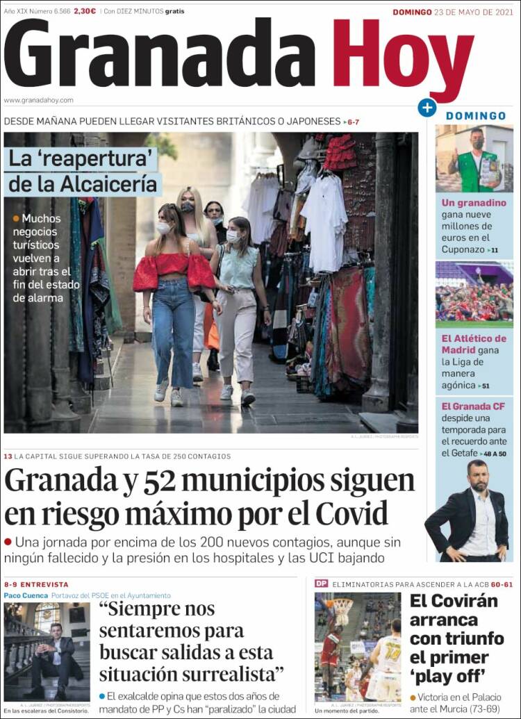Portada de Granada Hoy (Espa&ntilde;a)
