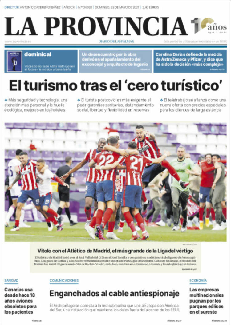 Portada de La Provincia (Espa&ntilde;a)