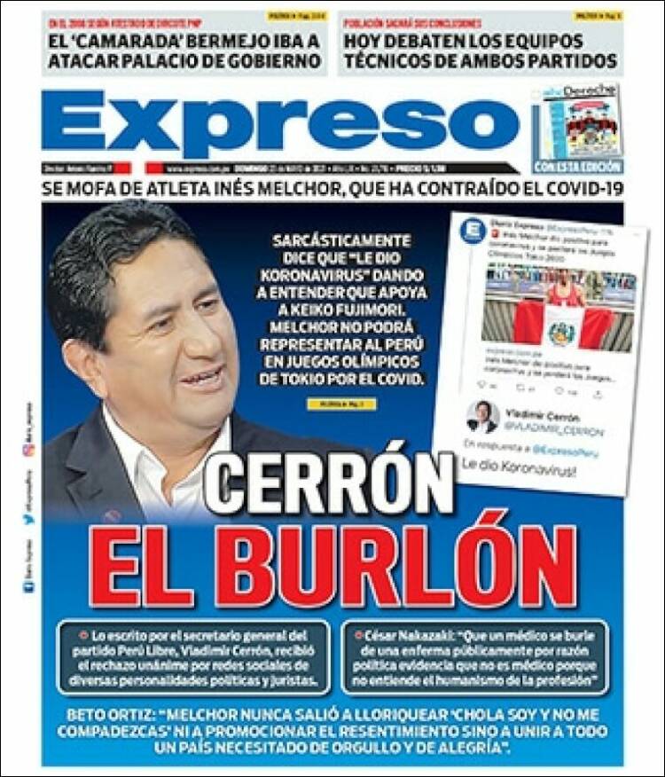 Portada de Expreso (Perú)