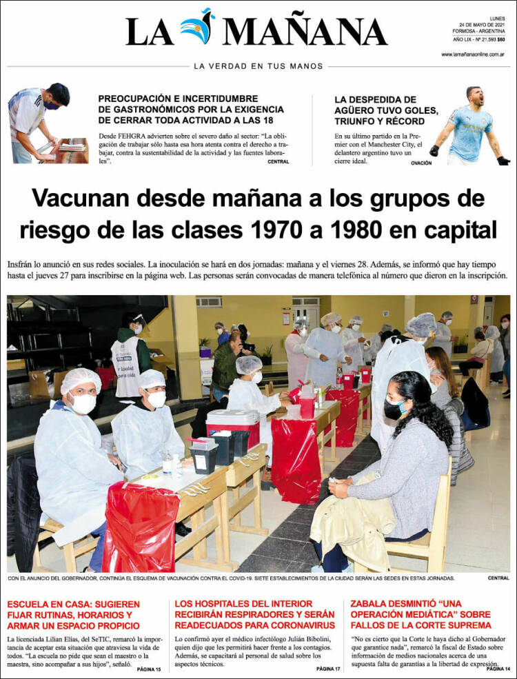 Portada de Diario La Mañana (Argentina)