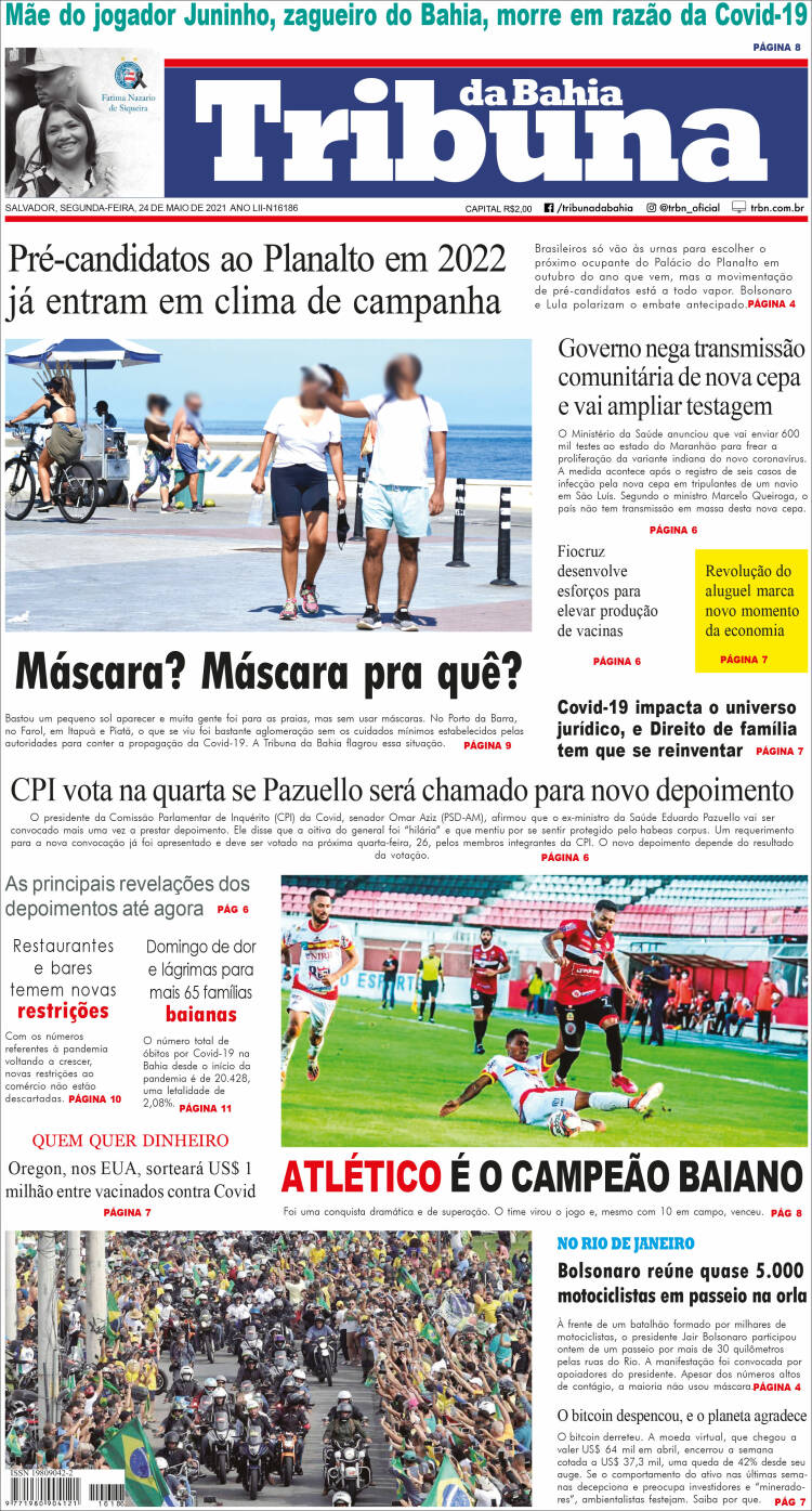 Portada de Tribuna da Bahia (Brasil)