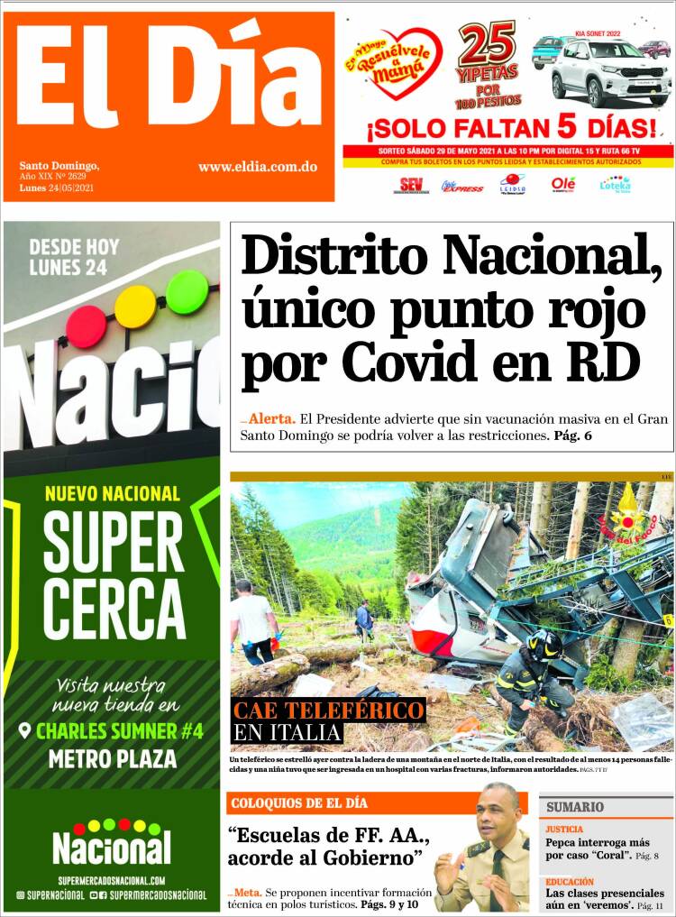 Portada de El Día (R. Dominicana)