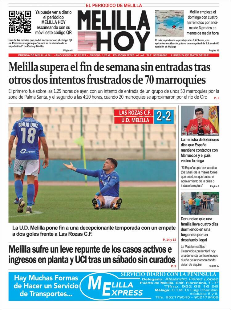 Portada de Melilla Hoy (España)