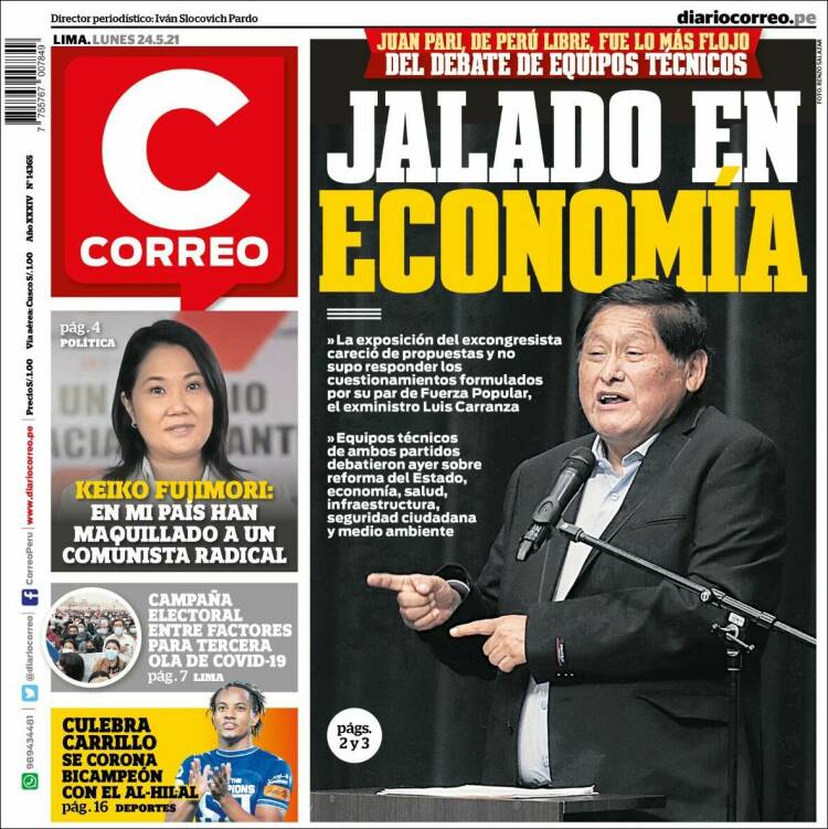 Portada de Diario Correo (Perú)