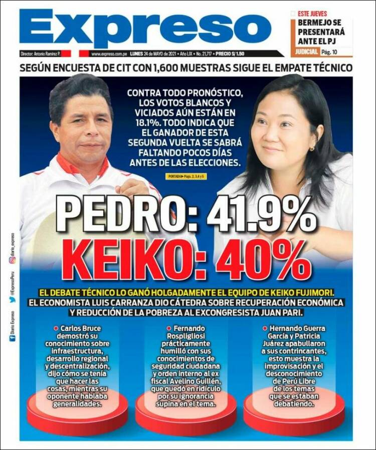 Portada de Expreso (Perú)