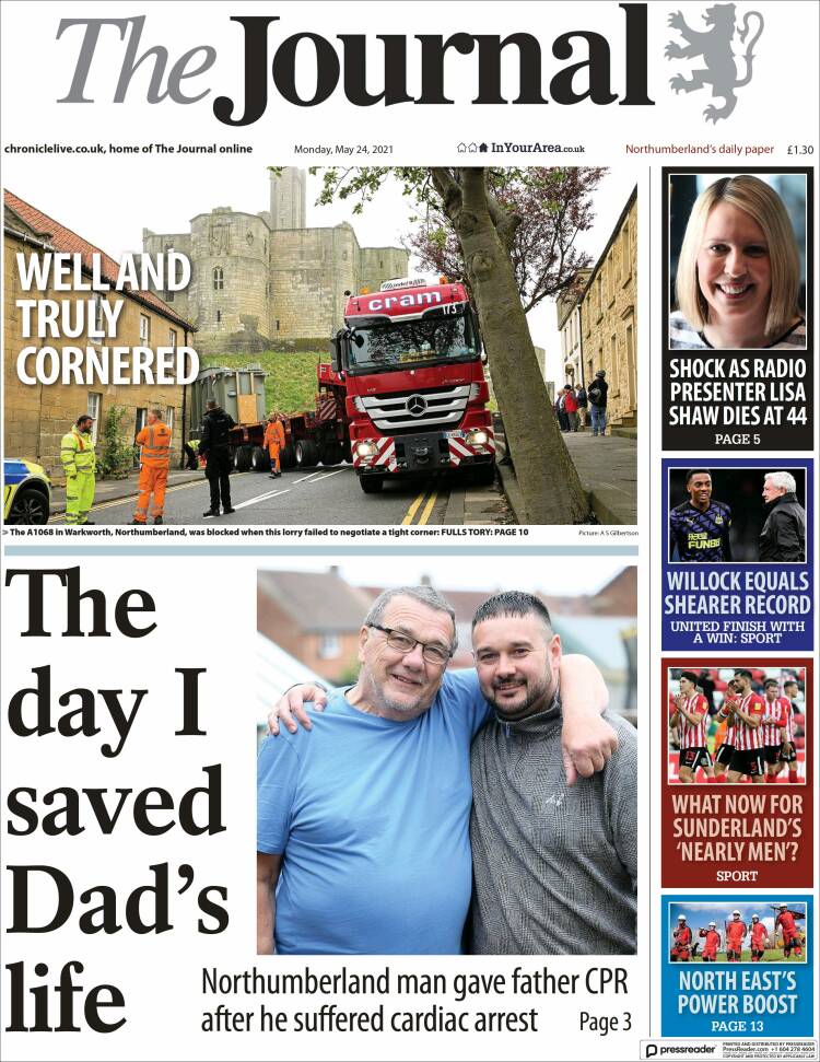 Portada de The Journal (Reino Unido)