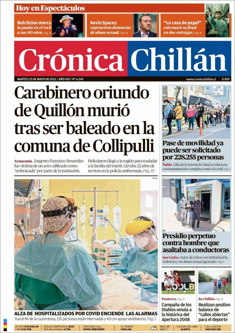 Portada de Crónica Chillán (Chile)