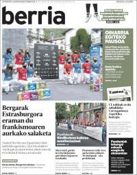 Portada de Berria (España)