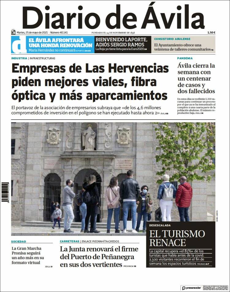 Portada de Diario de Ávila (España)