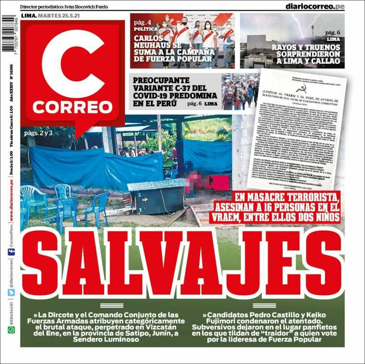 Portada de Diario Correo (Peru)