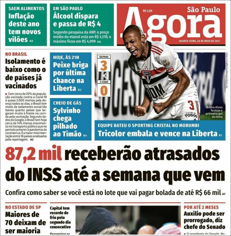 Portada de Jornal Agora (Brasil)