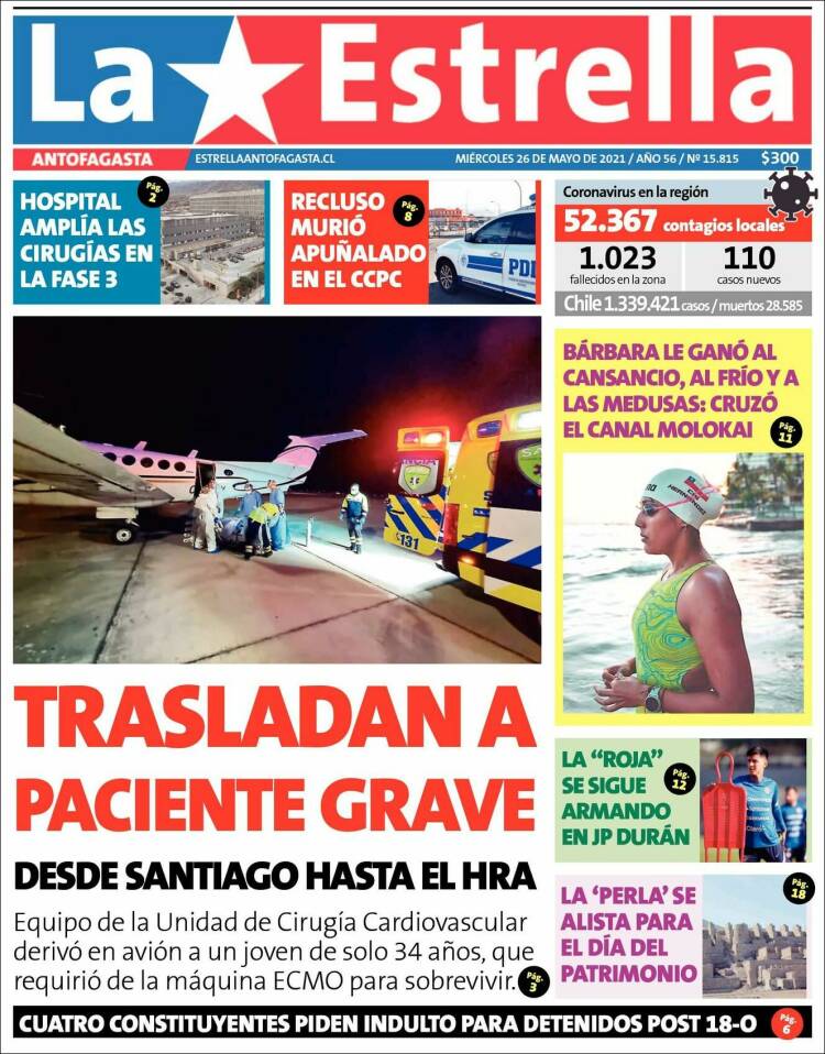 Portada de La Estrella del Norte (Chile)