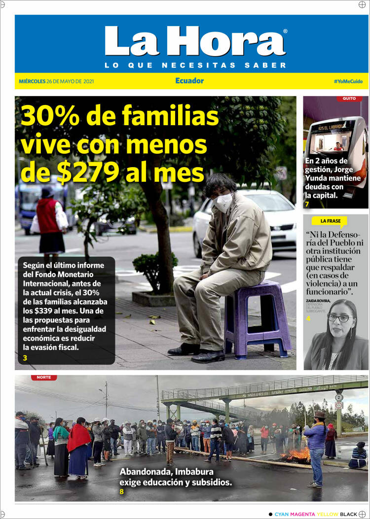 Portada de La Hora - Ecuador (Ecuador)